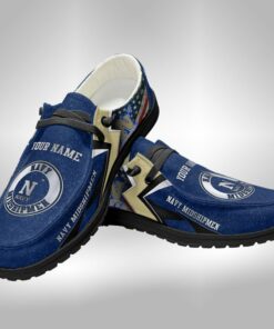 Custom Name Navy Midshipmen Hey Dude Shoes – Personalized Design