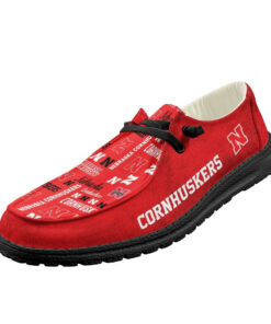 Custom Name Nebraska Cornhuskers Hey Dude Shoes For Fans