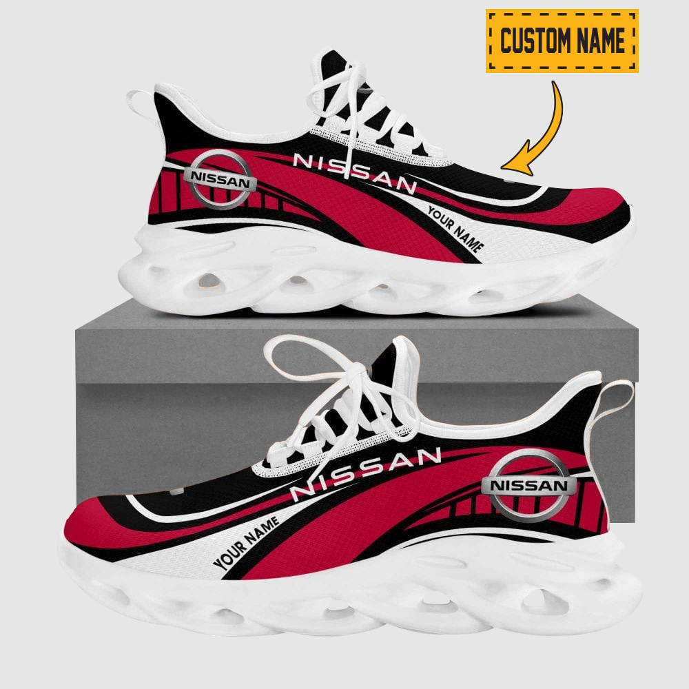 Custom Name Honda Gold Wing Wave Line Logo Design Clunky Sneakers