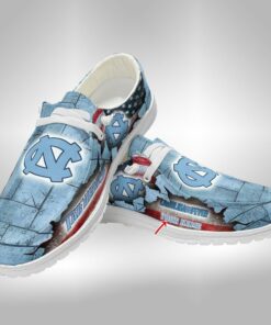 Custom Name North Carolina Tar Heels Hey Dude Shoes – Personalized Design