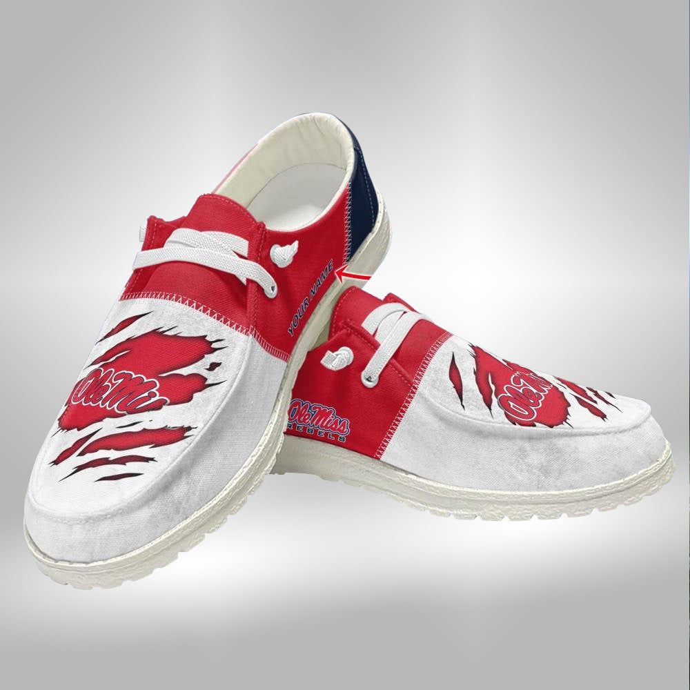 Nc State Wolfpack Custom Name Hey Dude Shoes – Personalized Sneakers V4