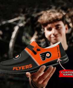 Custom Name Philadelphia Flyers Hey Dude Shoes