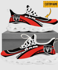 Custom Name Ram Truck Wave Line Logo Design Clunky Sneakers