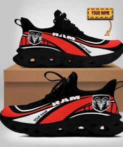 Custom Name Ram Truck Wave Line Logo Design Clunky Sneakers