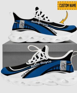 Custom Name Rolls Royce Wave Line Logo Design Clunky Sneakers