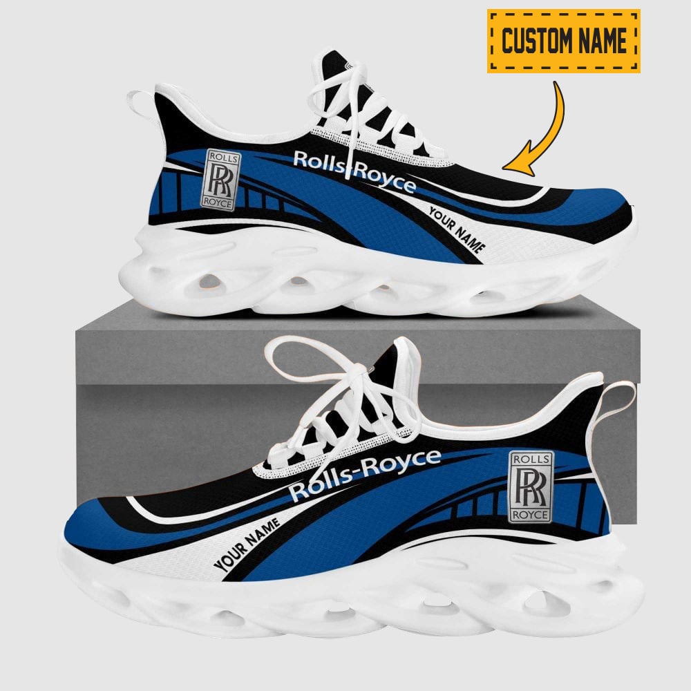 Custom Name Mitsubishi Wave Line Logo Design Clunky Sneakers