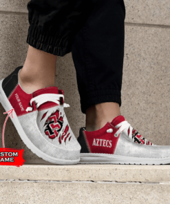 Custom Name San Diego State Aztecs Hey Dude Shoes