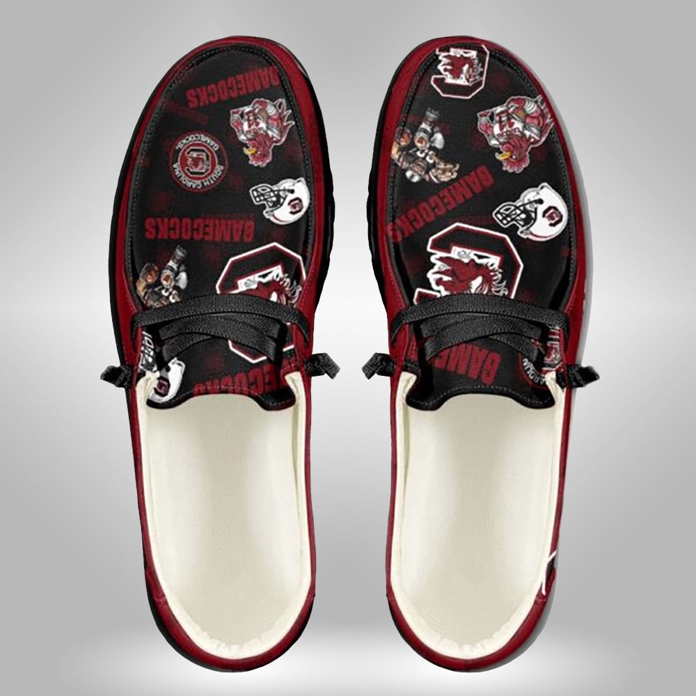 Personalized Northern Illinois Huskies Hey Dude Shoes with American Flag