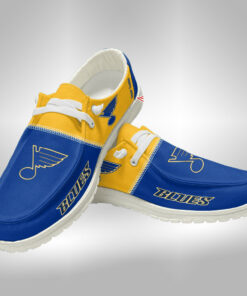 Custom Name St. Louis Blues Hey Dude Shoes