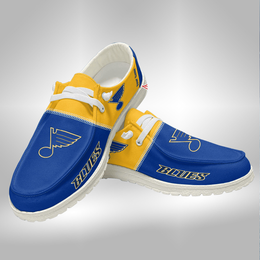 Custom Name Columbus Blue Jackets Hey Dude Shoes