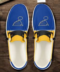 Custom Name St. Louis Blues Hey Dude Shoes