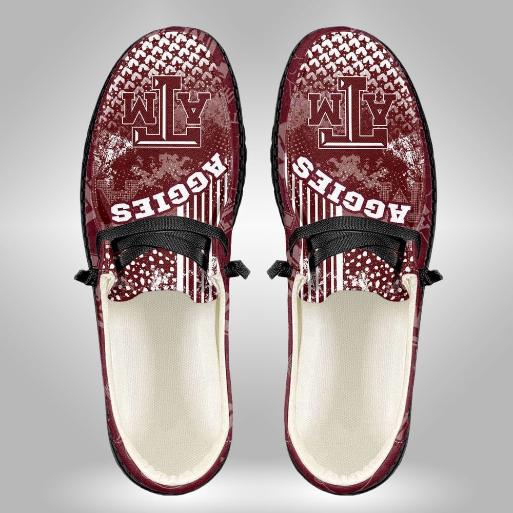 Custom Name Utah Utes Cross Lines Pattern Hey Dude Shoes