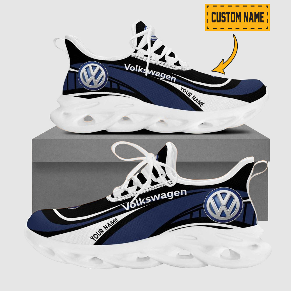 Custom Name Volvo Logo And Hexagon Pattern Design Max Soul Shoes