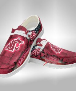 Custom Name Washington State Cougars Hey Dude Shoes