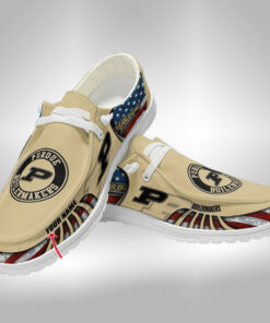 Custom Purdue Boilermakers Name Hey Dude Shoes Sneakers V2