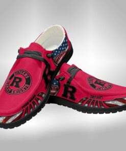 Custom Rutgers Scarlet Knights Hey Dude Shoes With Personalized Name