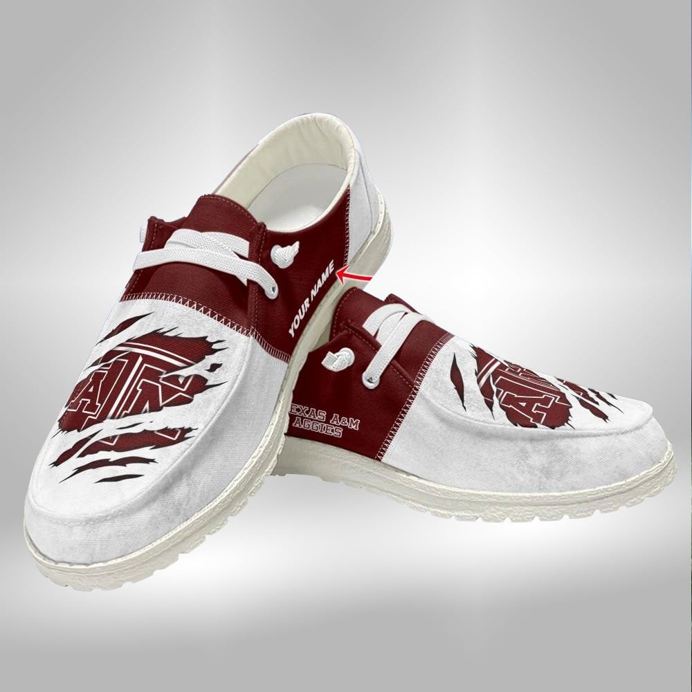 Custom San Diego State Aztecs Name Hey Dude Shoes Sneakers