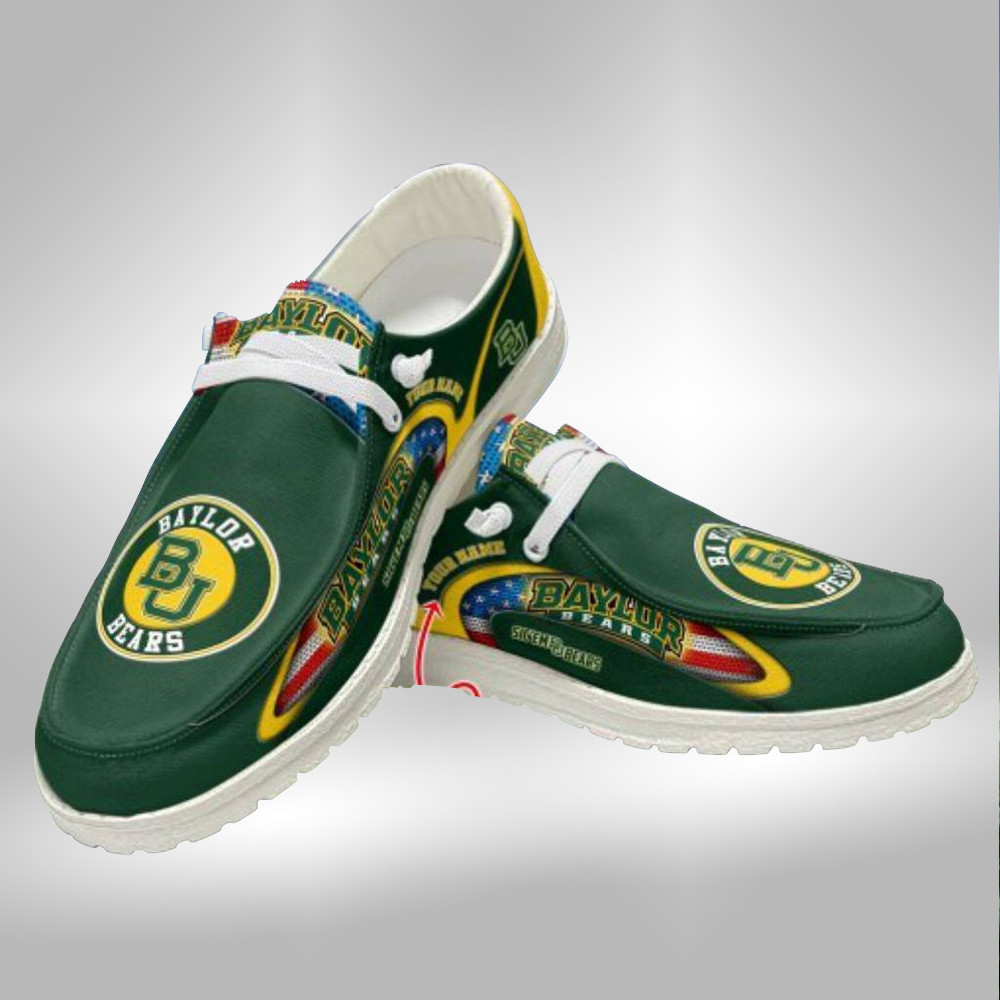 Customized Baylor Bears Hey Dude Shoes V2