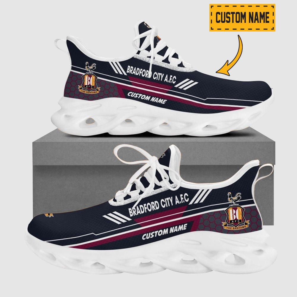 Custom Name Colorado Avalanche Max Soul Sneakers | Hexagon Pattern