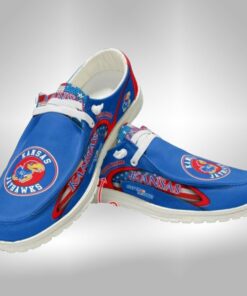 Customized Kansas Jayhawks Hey Dude Shoes V3