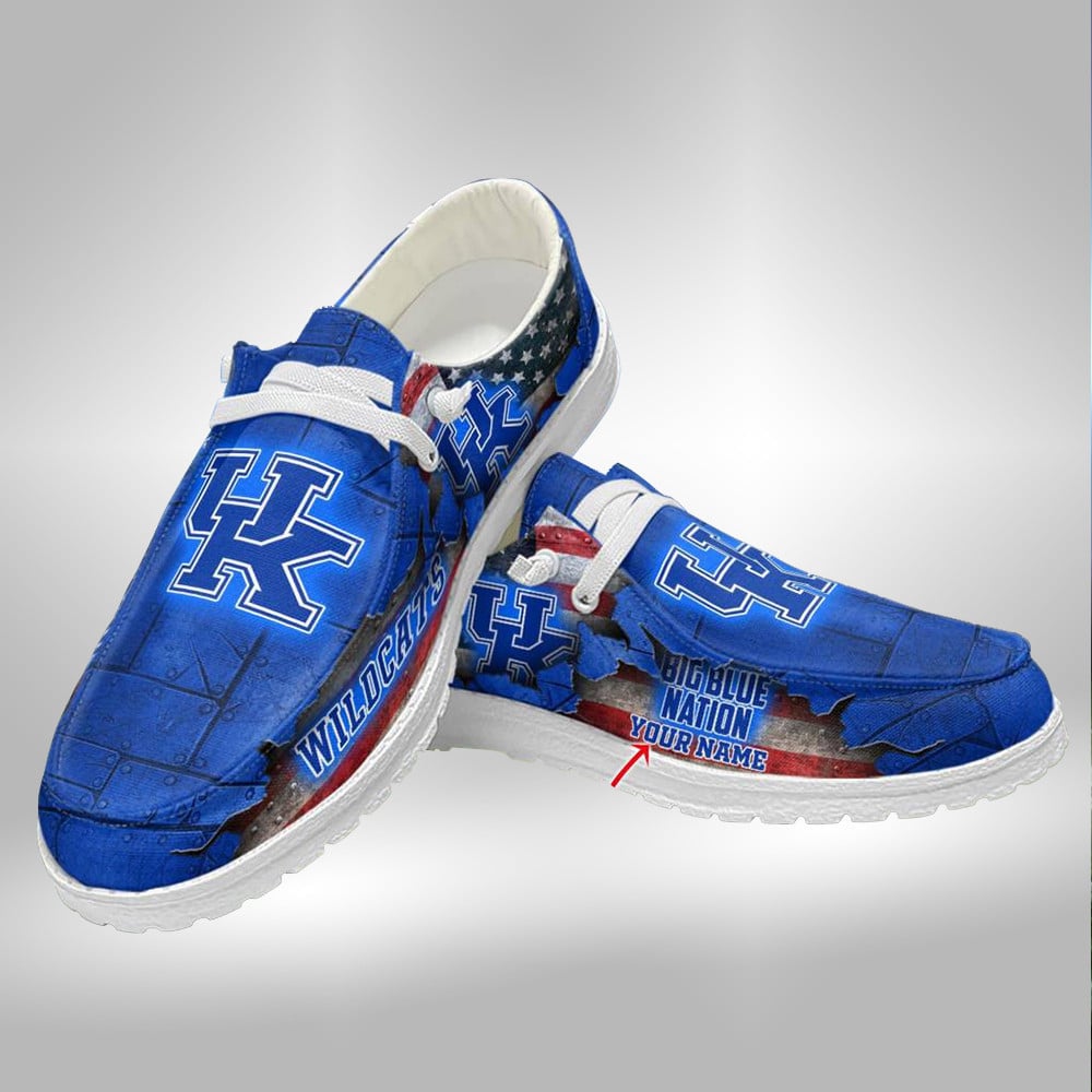 Customized Kansas Jayhawks Hey Dude Shoes