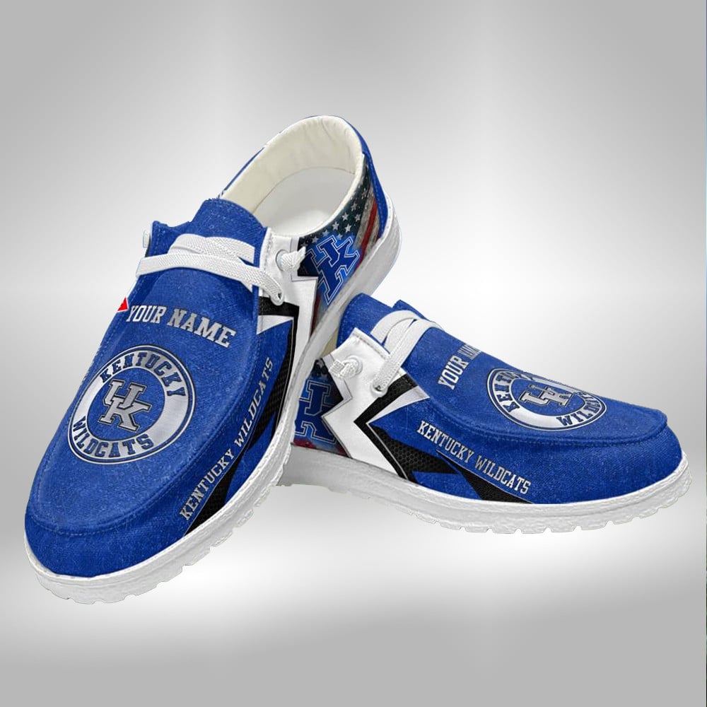 Custom Name Kentucky Wildcats Hey Dude Shoes Sneakers V4