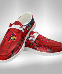 Customized Louisville Cardinals Hey Dude Shoes V3