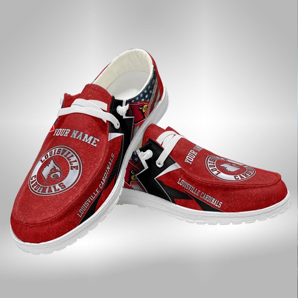 Customized Kansas Jayhawks Hey Dude Shoes V4