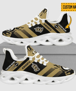 Customized Ucf Knights Gold Black Max Soul Shoes