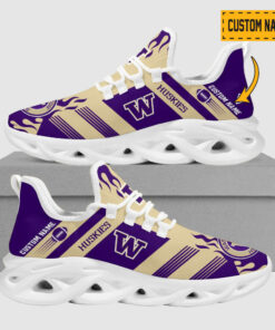 Customized Washington Huskies Max Soul Shoes | Personalized Name