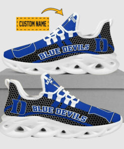 Duke Blue Devils Black Max Soul Shoes | Personalized Name Sport Sneakers