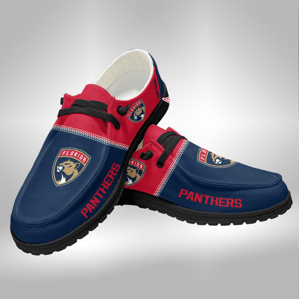 Florida Panthers Custom Name Hey Dude Shoes V2