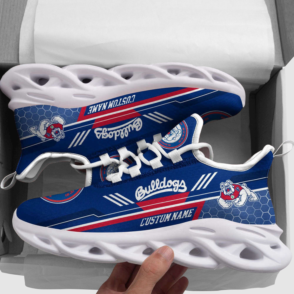 Kansas Jayhawks Max Soul Shoes | Personalized Name Sport Sneakers