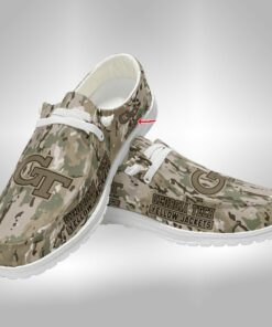 Georgia Tech Yellow Jackets Camo Loafer Shoes – Custom Name