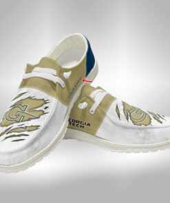 Georgia Tech Yellow Jackets Hey Dude Shoes With Custom Name V2