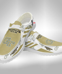 Georgia Tech Yellow Jackets Hey Dude Shoes With Custom Name V3