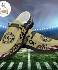 Georgia Tech Yellow Jackets Hey Dude Shoes With Custom Name V5