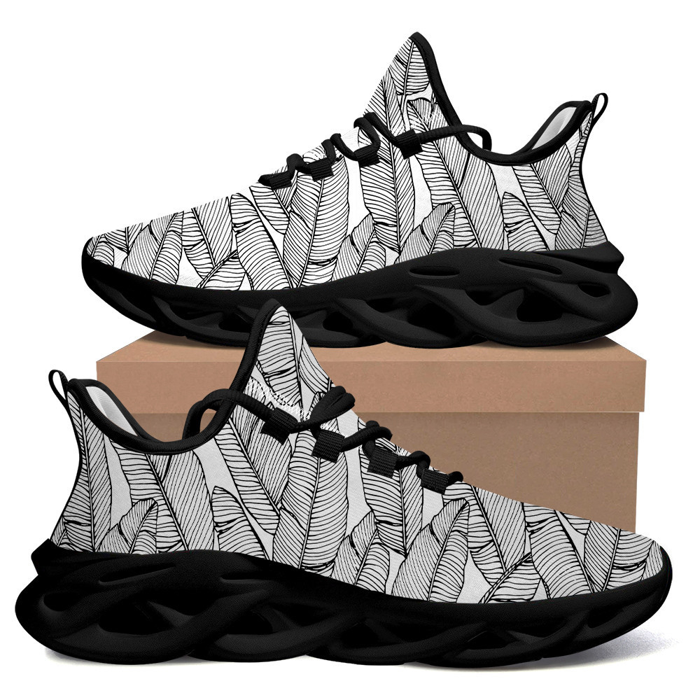 Max Soul Shoes With Black Cats On Chevron Zig Zag Background