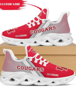 Houston Cougars Max Soul Shoes | Personalized Name Sport Sneakers V2