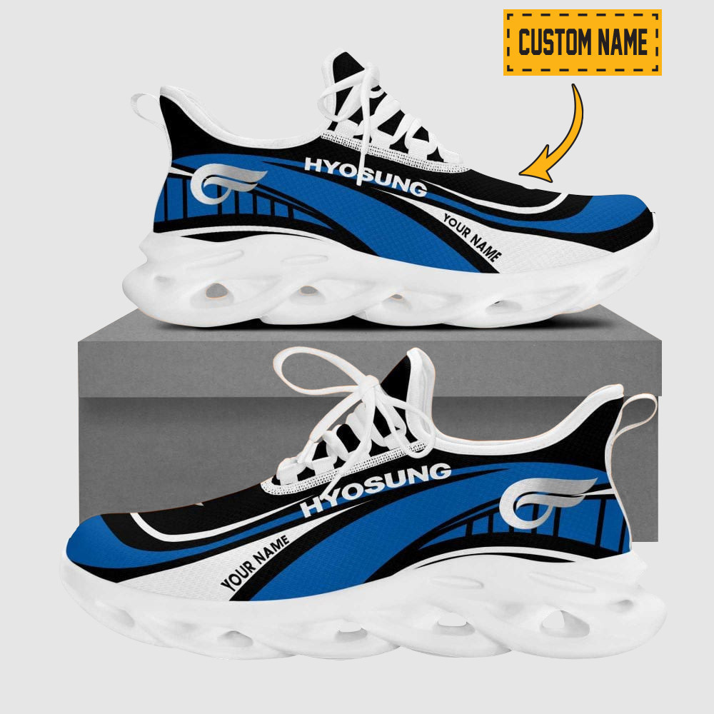 Custom Name Volvo Wave Line Logo Design Clunky Sneakers