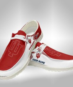 Indiana Hoosiers Custom Name Hey Dude Shoes Sneakers V1