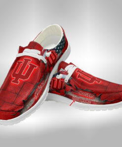 Indiana Hoosiers Personalized Hey Dude Shoes V4