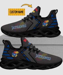 Kansas Jayhawks Max Soul Shoes | Personalized Name Sport Sneakers