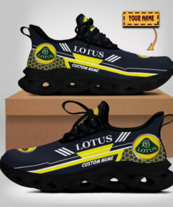 Lotus Logo Hexagon Pattern Design Max Soul Shoes Custom Name Shoes