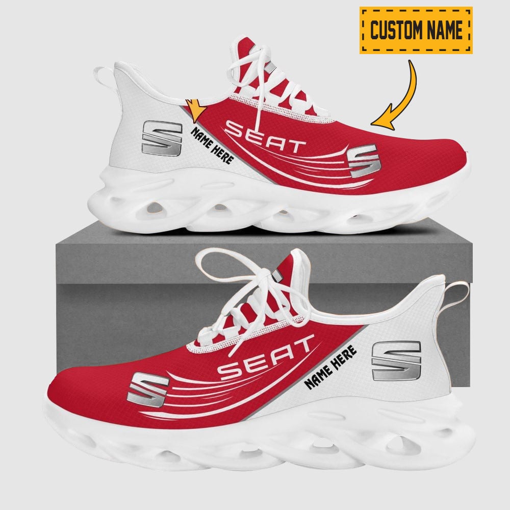 Custom Name Porsche Wave Line Logo Design Clunky Sneakers