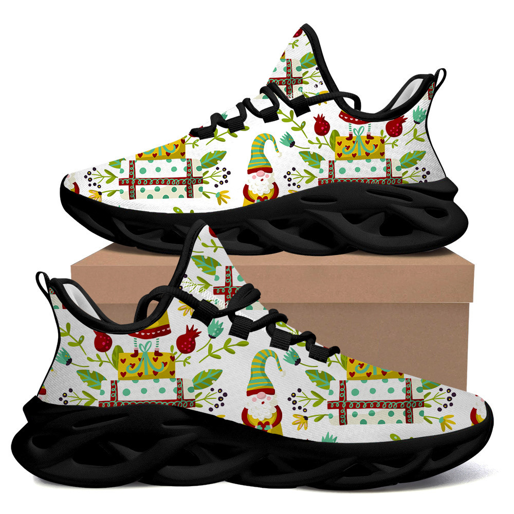 Max Soul Shoes With Birds, Pine Branches, Leaves, And Holly Berries Design