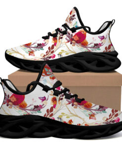 Max Soul Shoes With Bird Perched On Branch And Butterfly Design