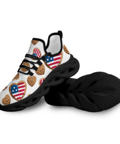 Max Soul Shoes With Usa Flag Biscuit Design For Valentine’s Day On White Background