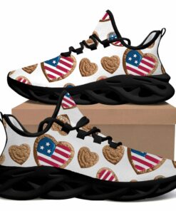 Max Soul Shoes With Usa Flag Biscuit Design For Valentine’s Day On White Background