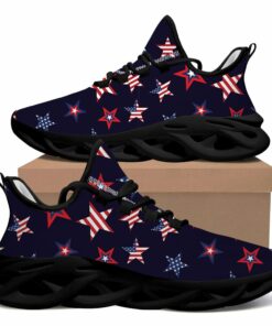 Max Soul Shoes With Usa Flag Stars Pattern On Black Background